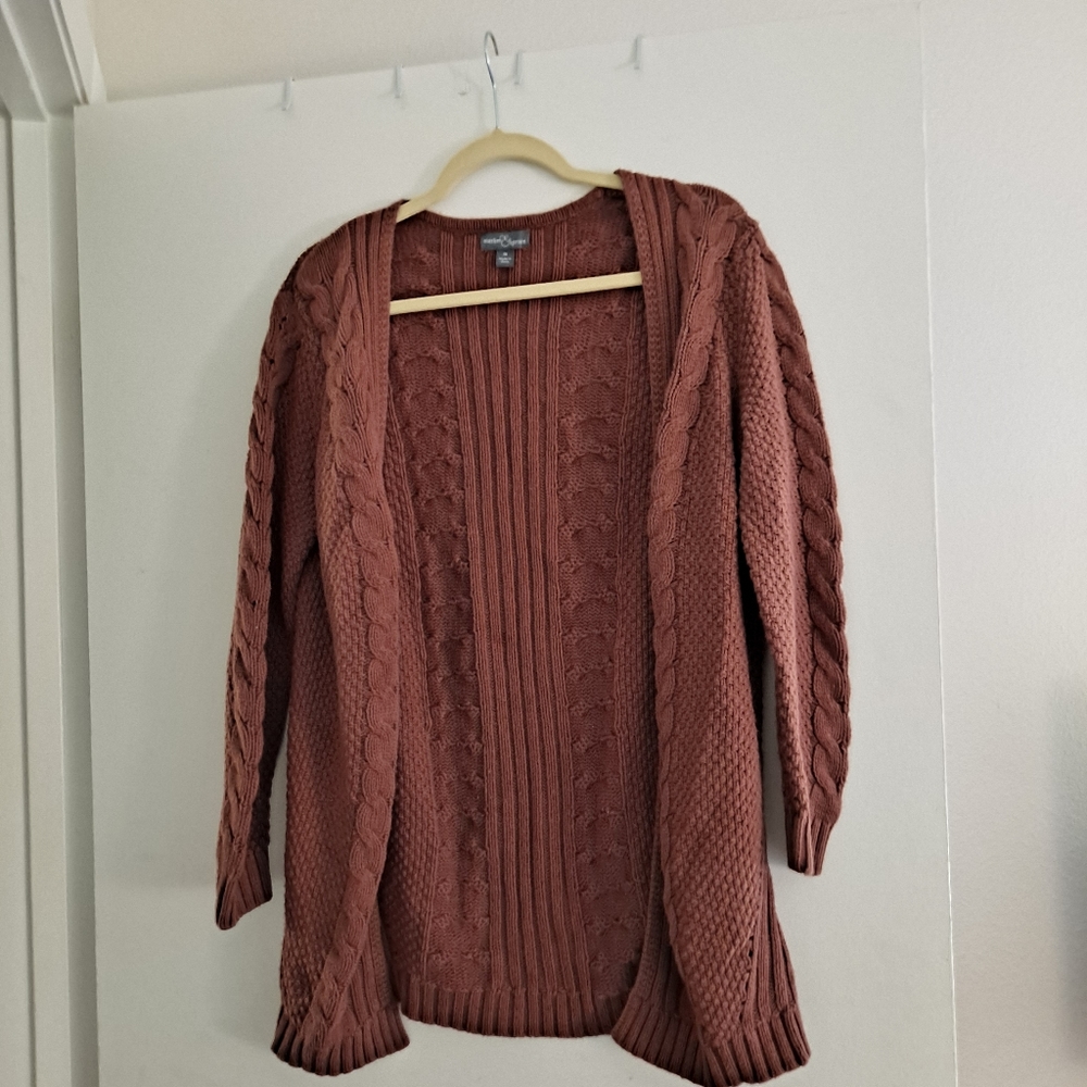 Market and Spruce Cable Knit Cardigan M